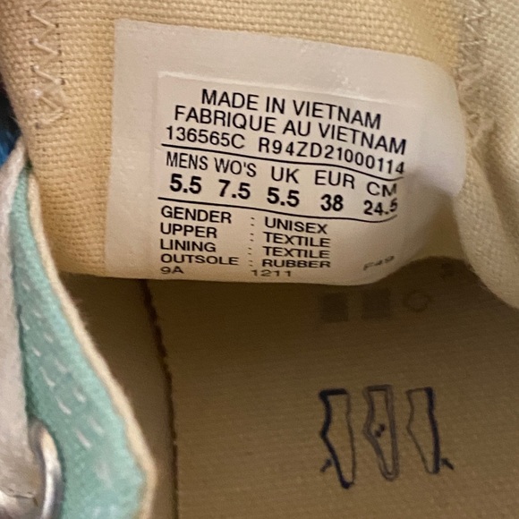 Mint-green Low Top Converse - Picture 2 of 5
